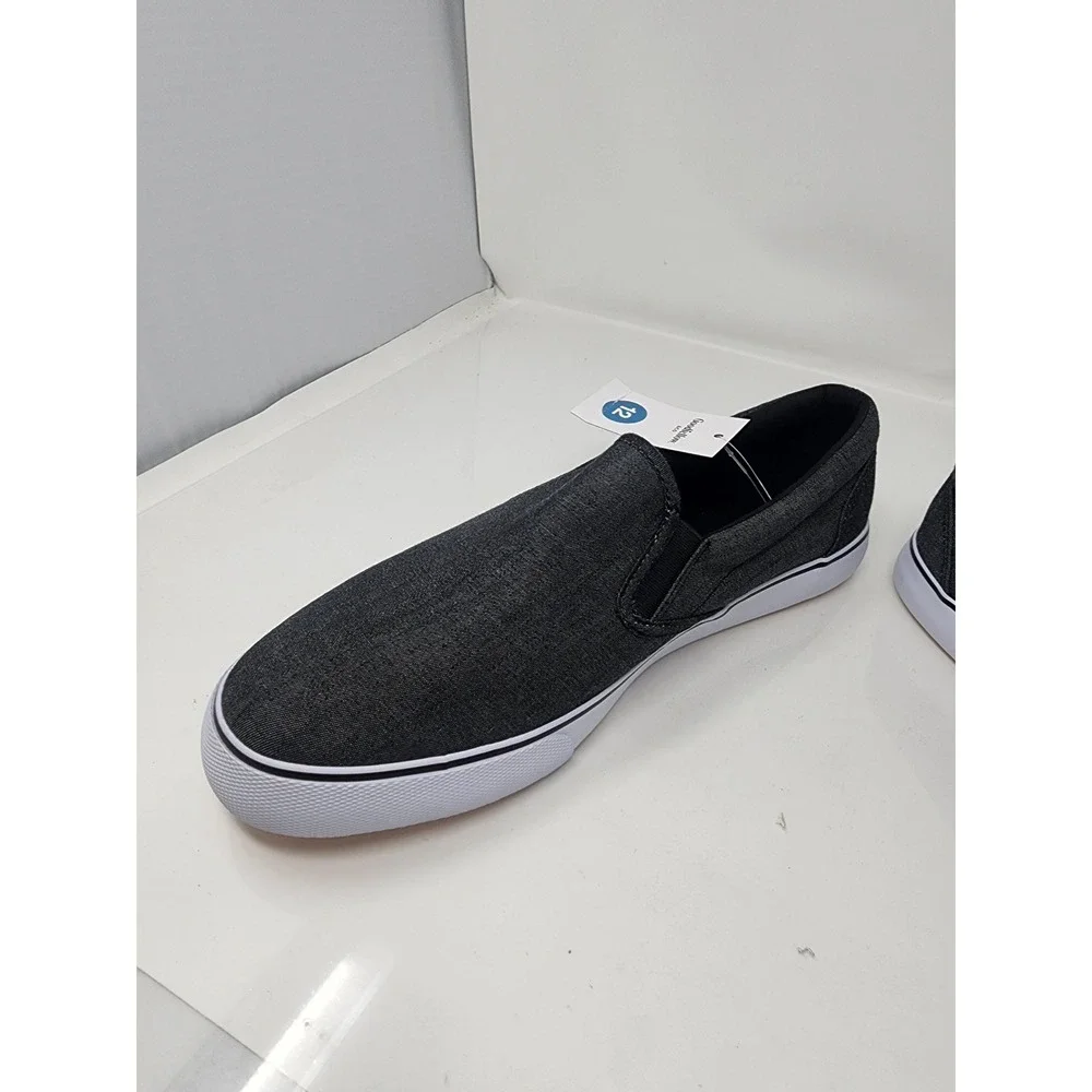 Goodfellow & Co Mens Phillip Slip On Sneakers Gray Cotton Casual Size 12